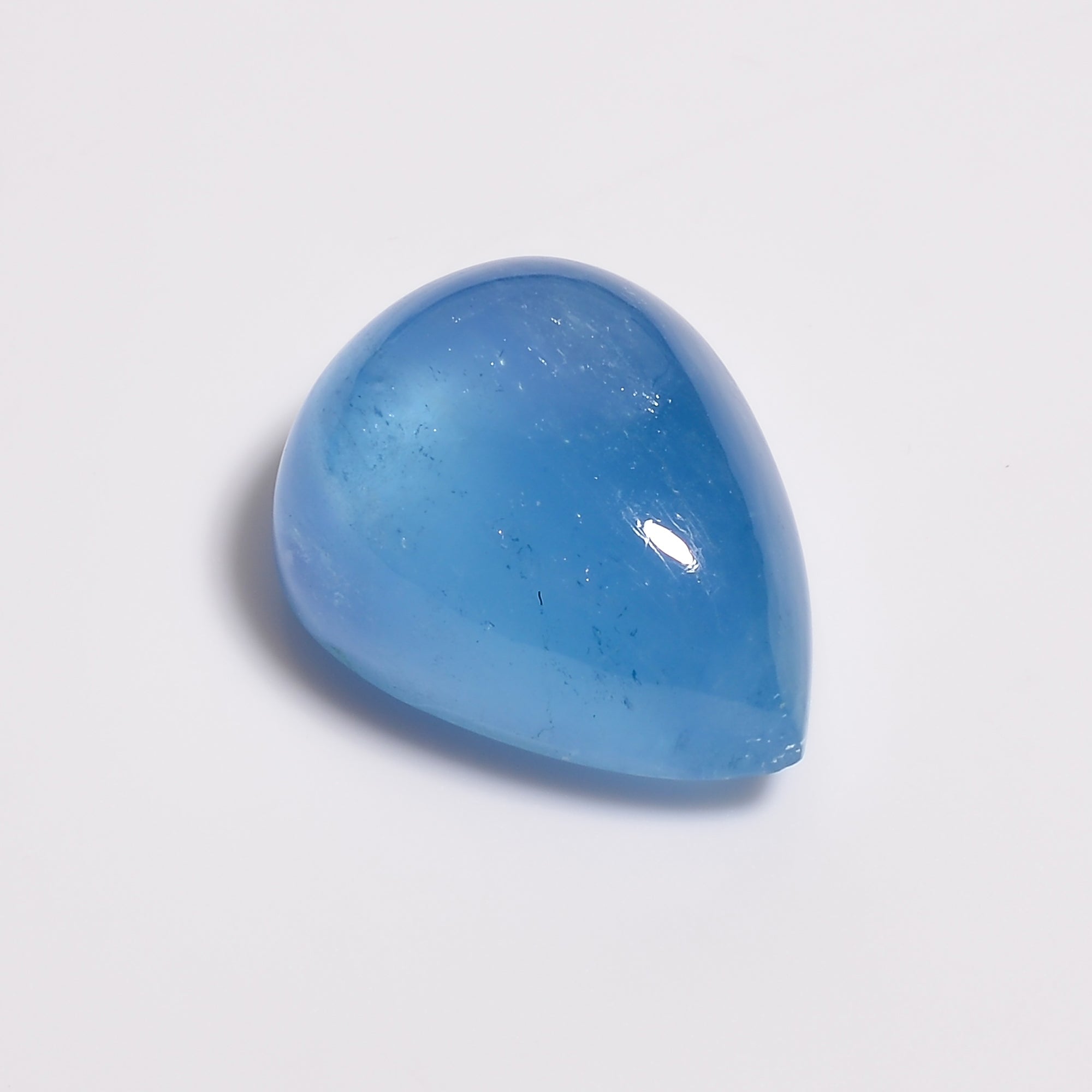 natural aquamarine pear shape cabochon loose gemstone